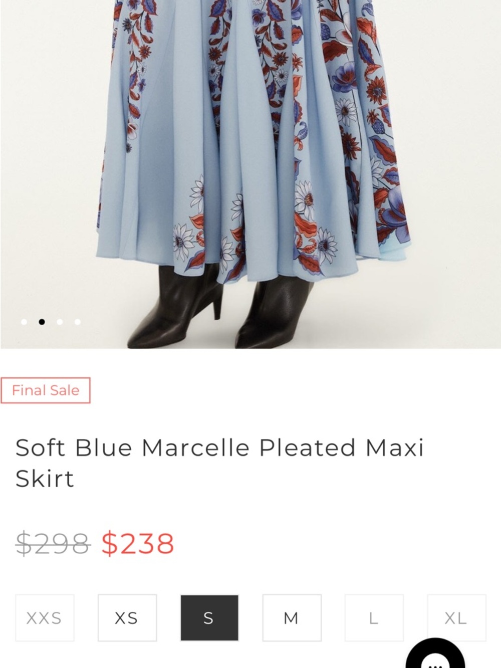 Farm Rio: Soft Blue Marcelle Pleated Maxi
Skirt - Picture 7 of 15